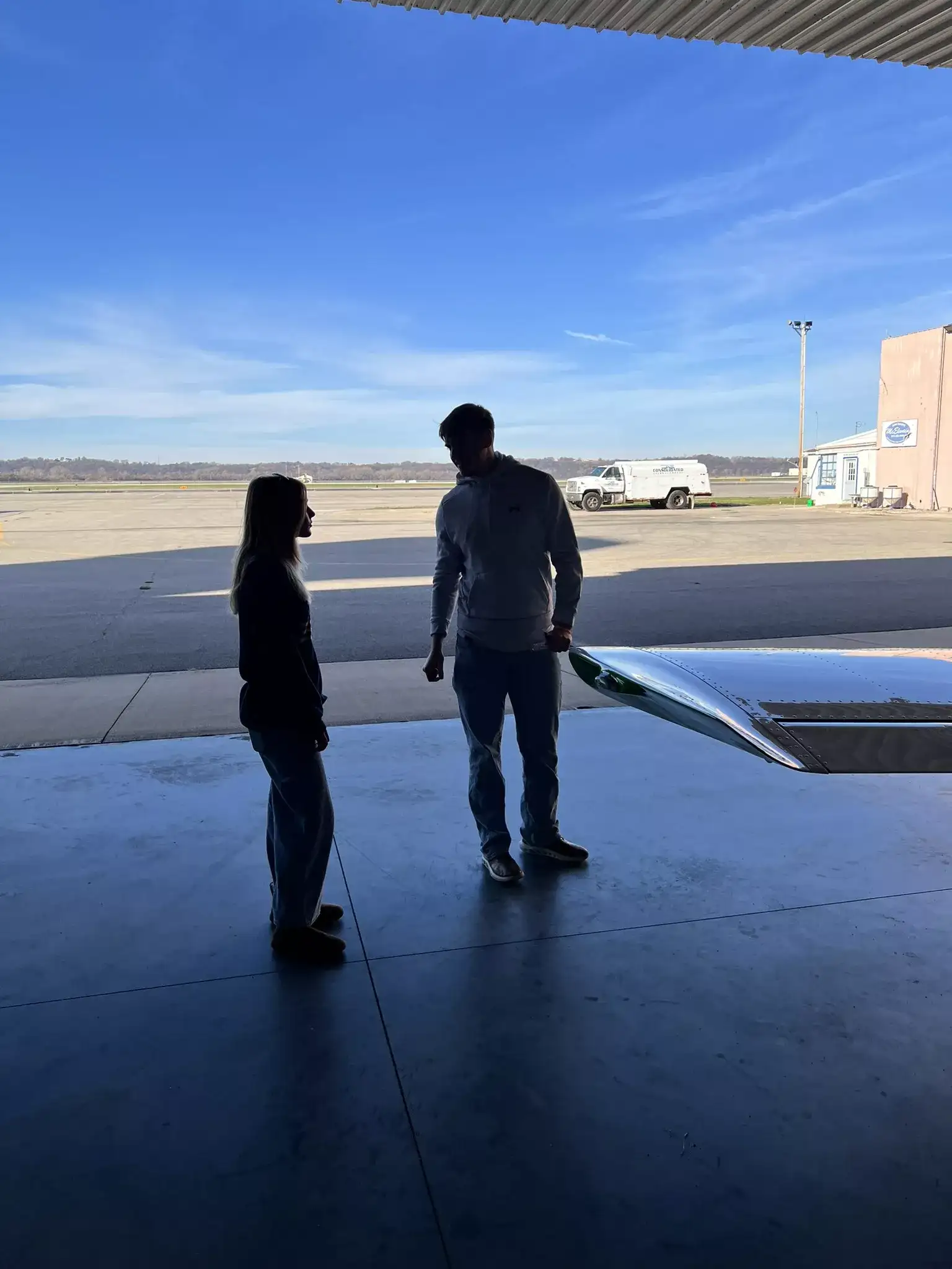 FlyTech Pilot Academy Team at the runway