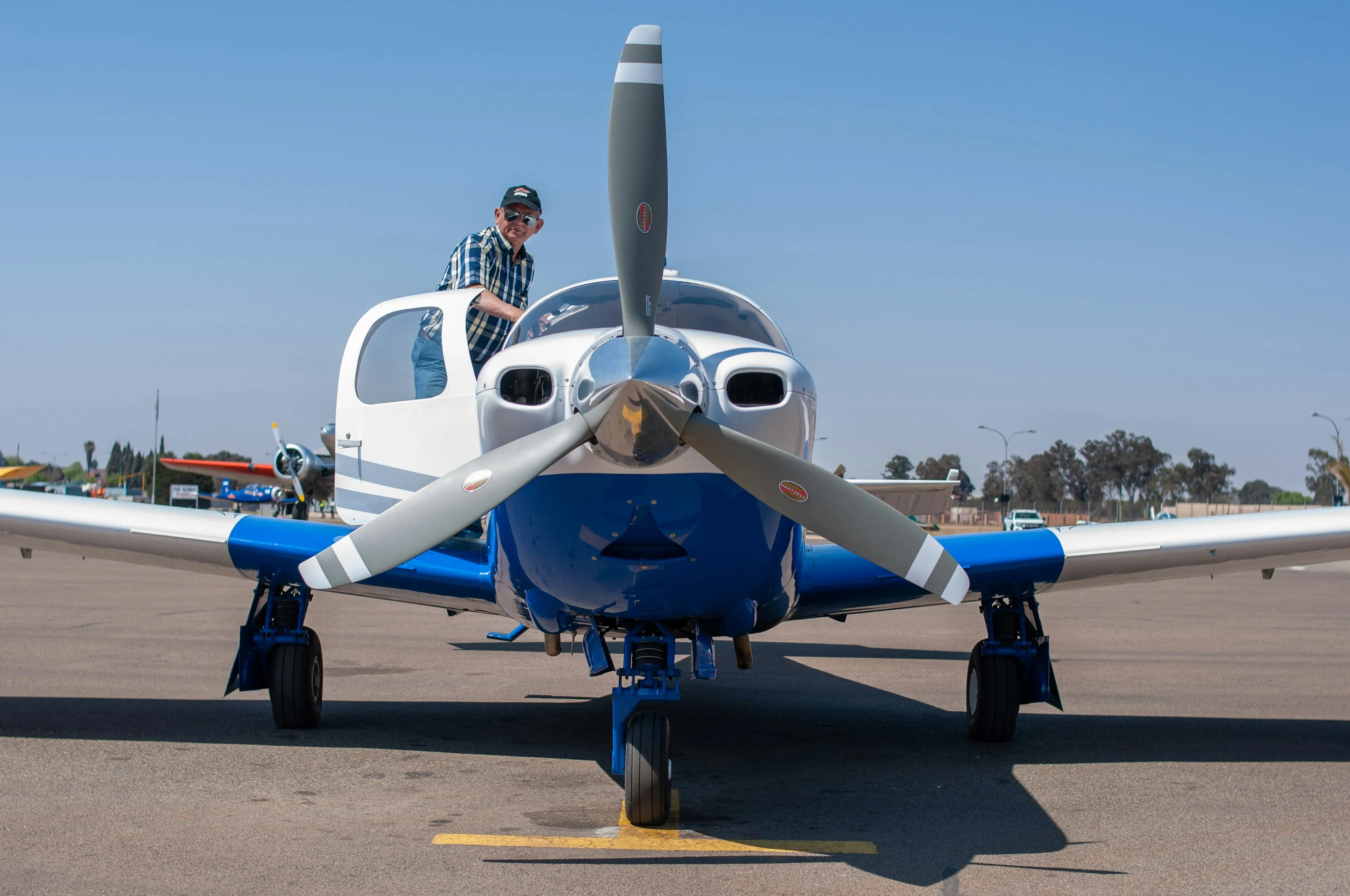 Female pilot smiling
