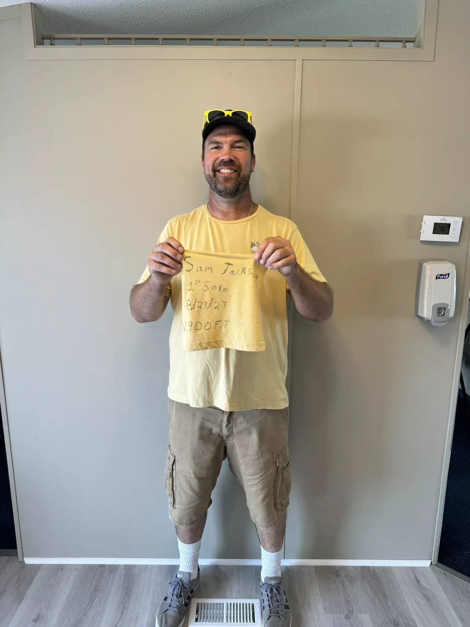 Female pilot smiling