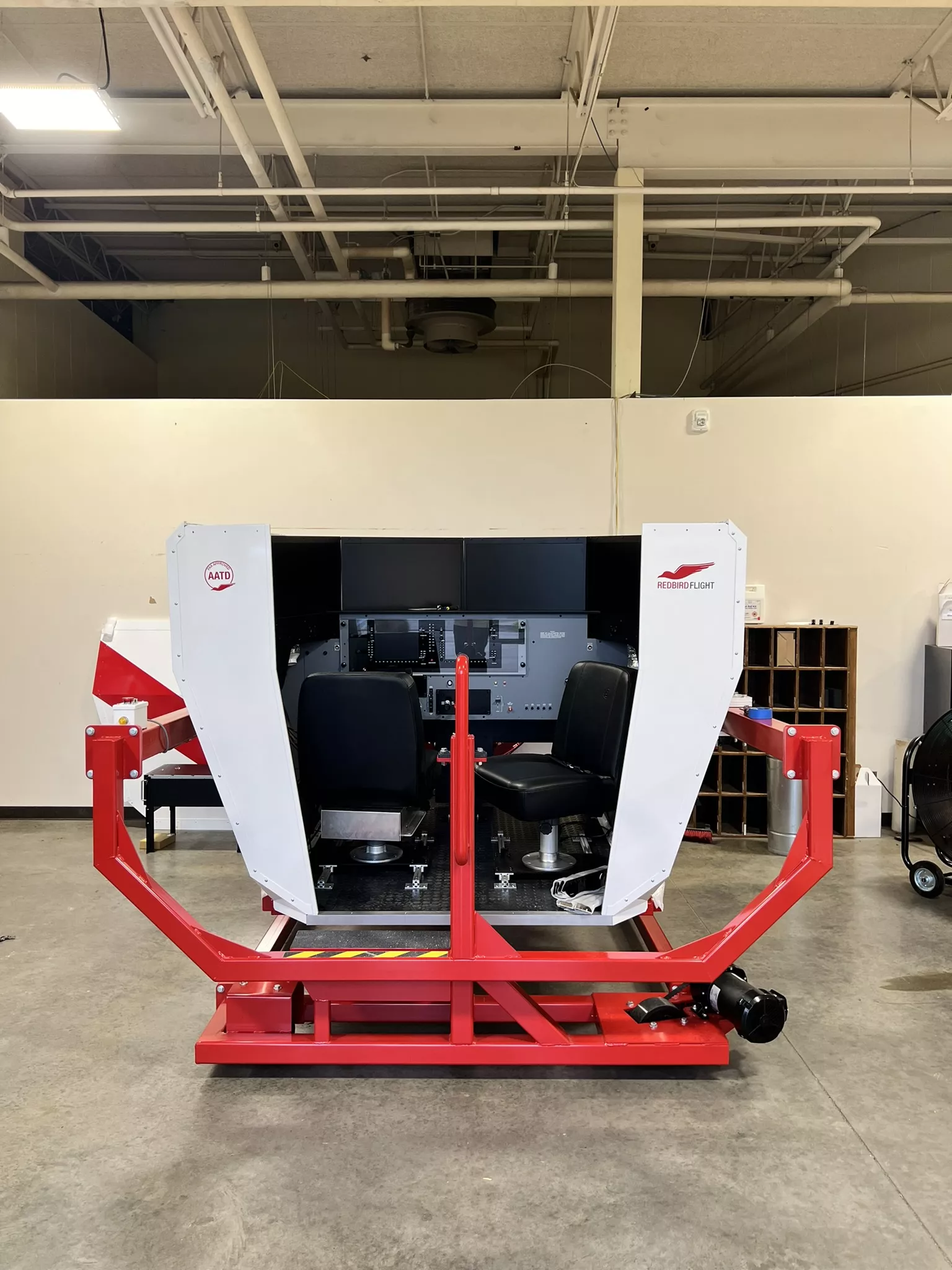 Redbird simulator during a weather day